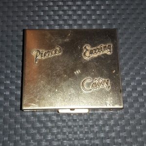 Vintage Gold Toned Pierced Earring Caddy! CUTE!